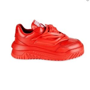 BRAND NEW ALL RED ODISSEA MEDUSA PLATFORM COURT SNEAKERS
